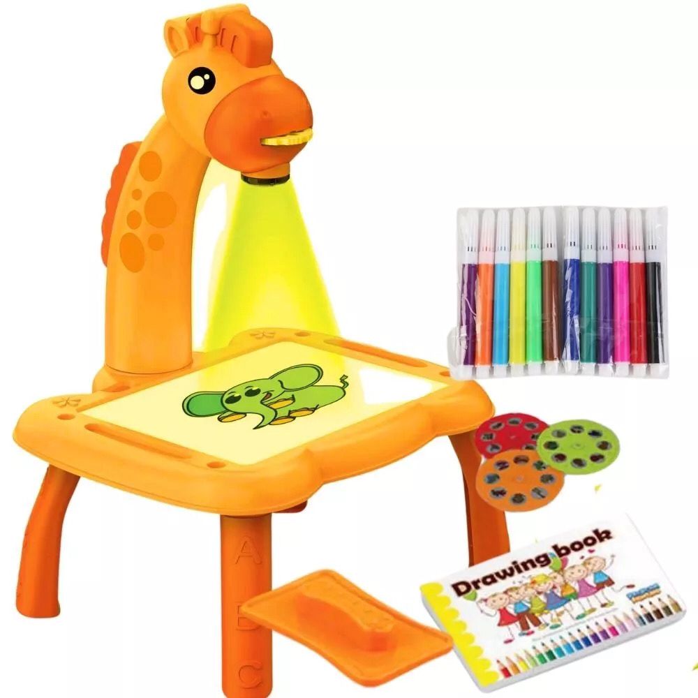 Mesa Girafa com Projetor de Desenho e Pintura Infantil