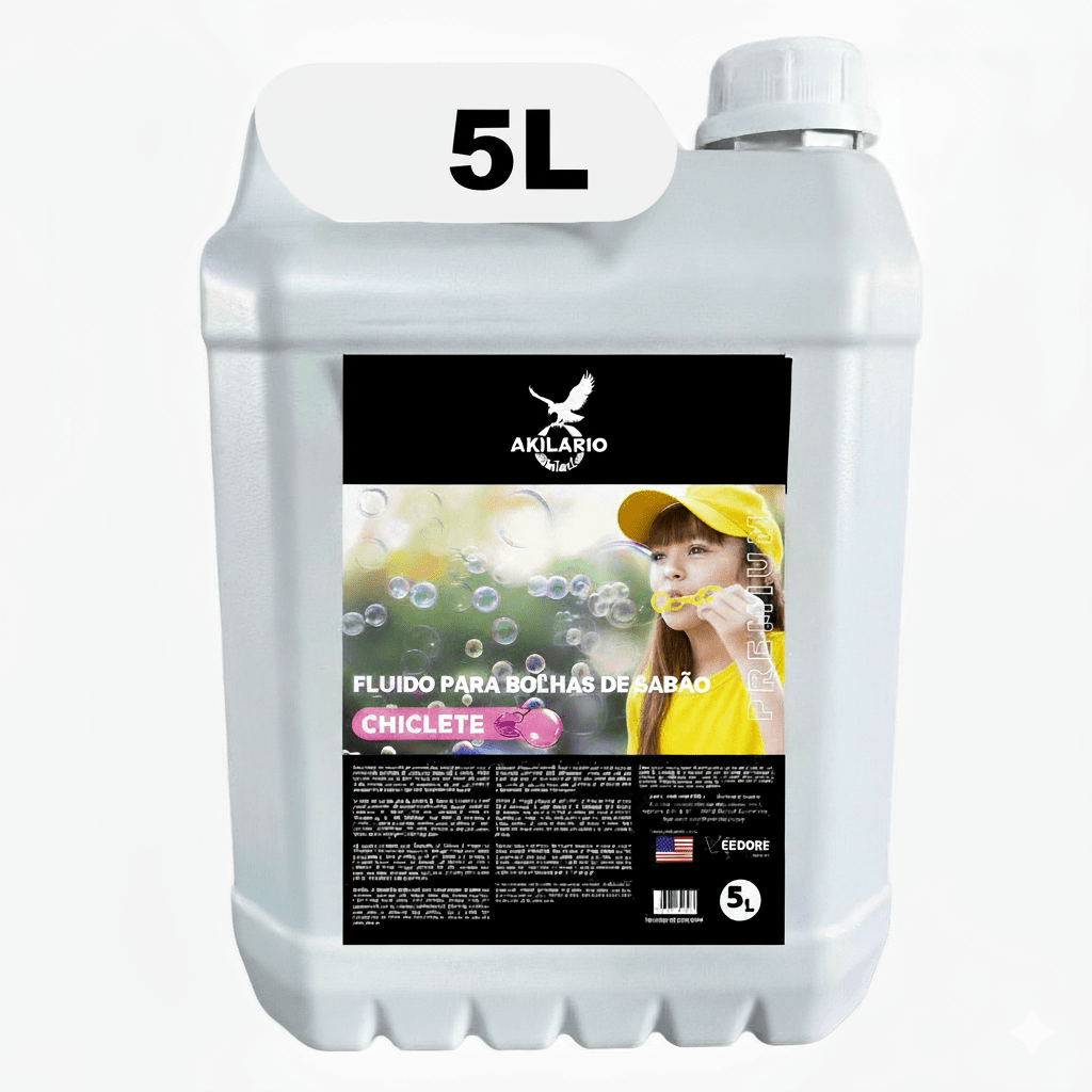 Refil premium Líquido Atoxico para Bolhas de Sabão