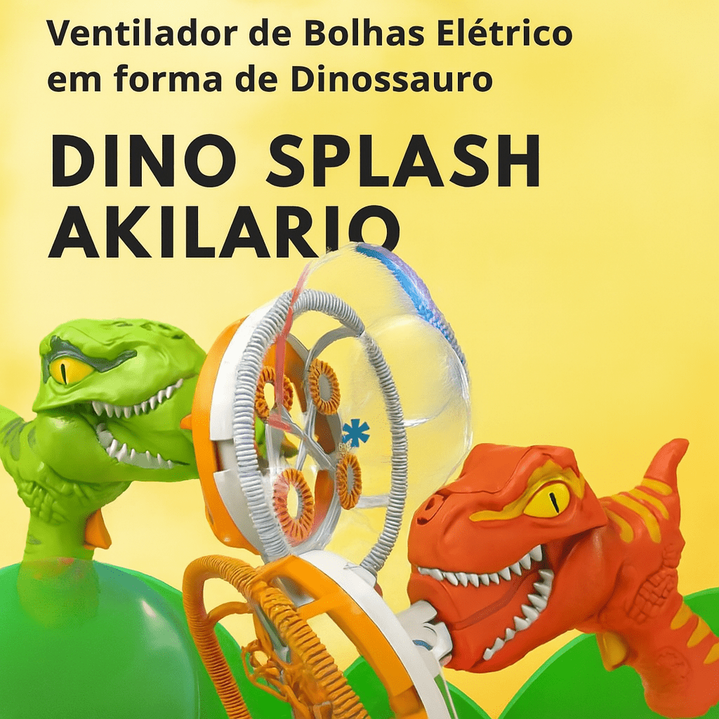 Dino Splash Akilario – Aventura Jurássica em Forma de Bolhas