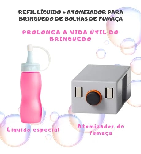 Kit De Refil de Bolha de Sabão com Fumaça