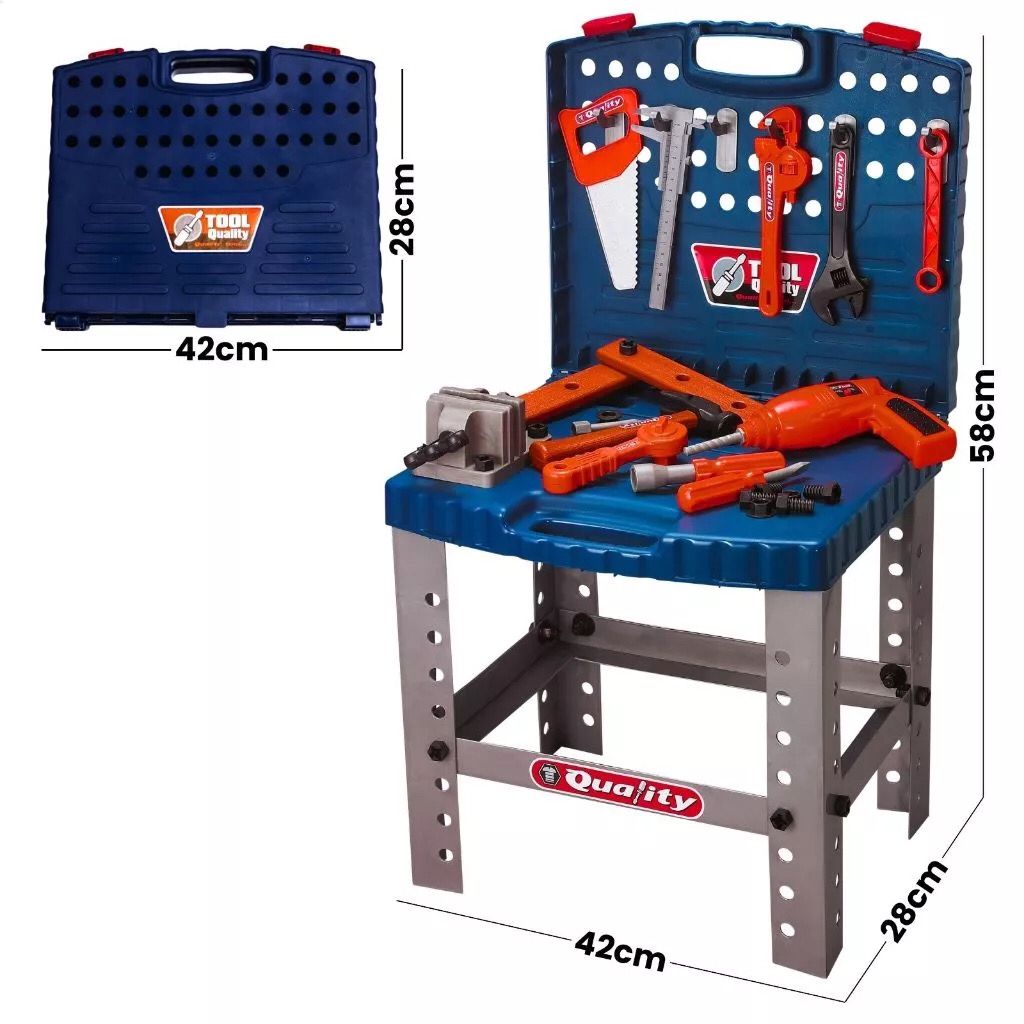Kit Ferramenta com Furadeira Brinquedo Infantil 53 Peças
