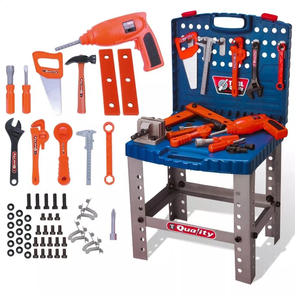 Kit Ferramenta com Furadeira Brinquedo Infantil 53 Peças