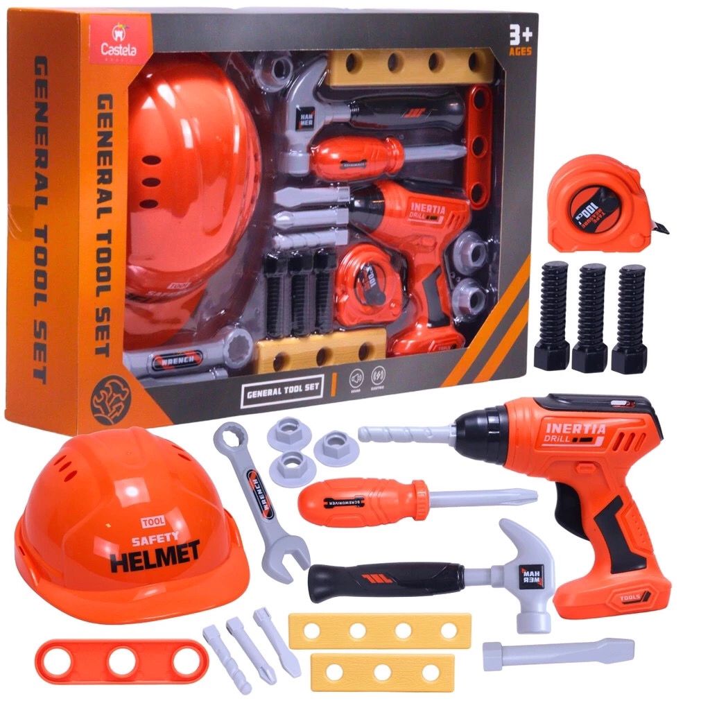 Kit Ferramentas de Construção para Crianças 19 Peças