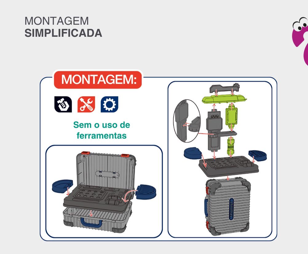 Bancada de Ferramentas Infantil 3 em 1 Maleta 31pç