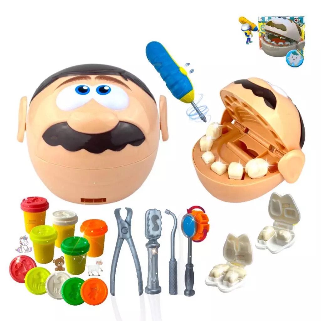 Brinquedo Infantil Maleta Grande Dentista Com Boca
