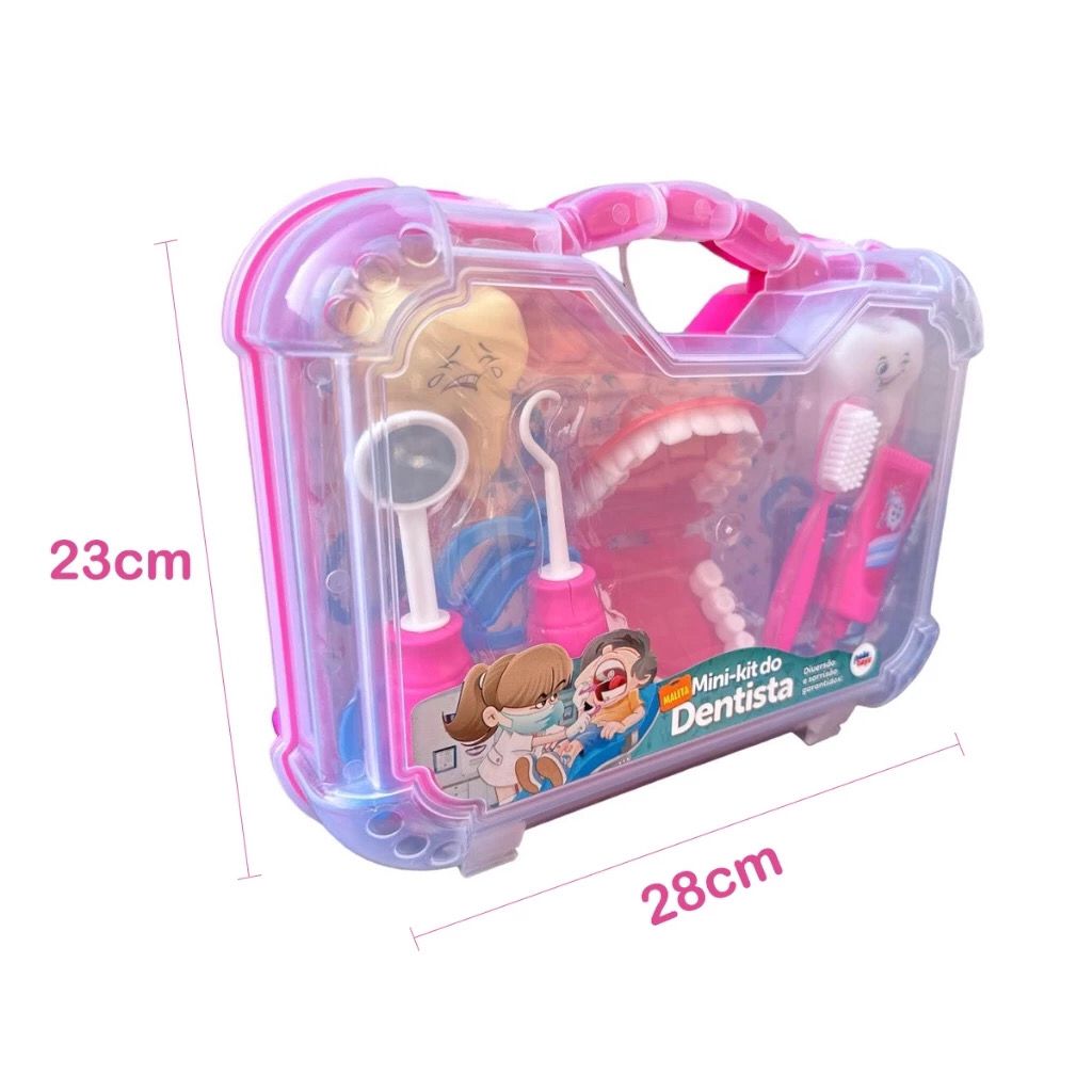 Brinquedo Infantil Maleta Grande Dentista Com Boca