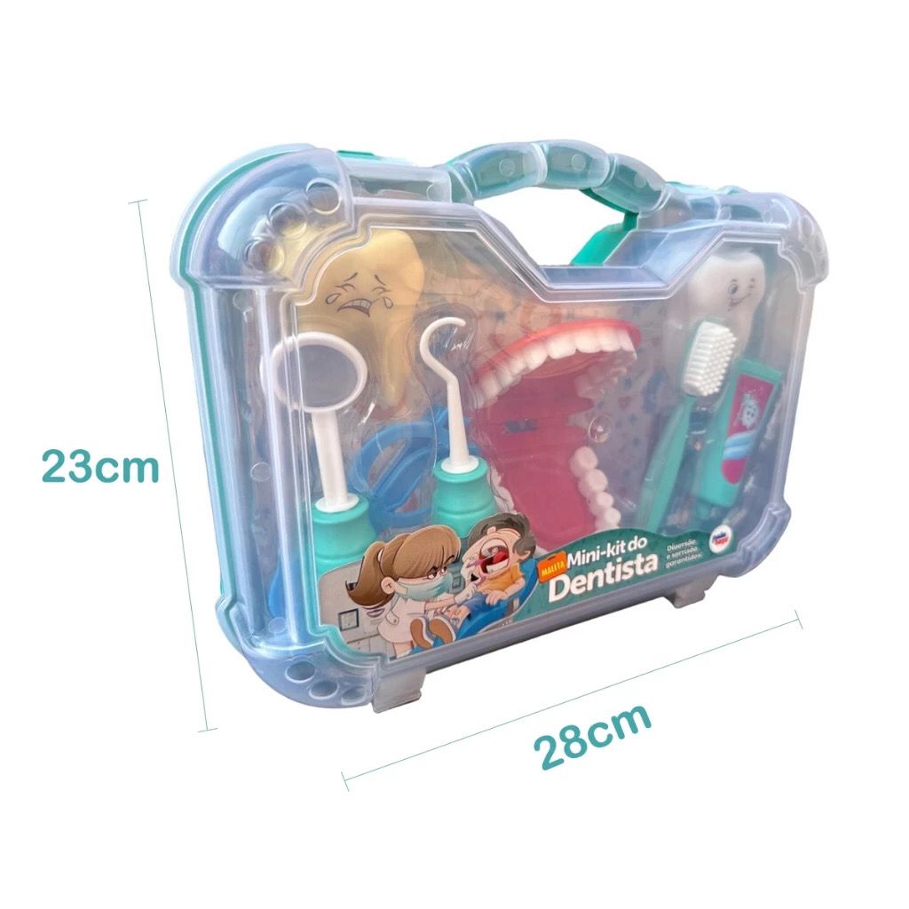 Brinquedo Infantil Maleta Grande Dentista Com Boca