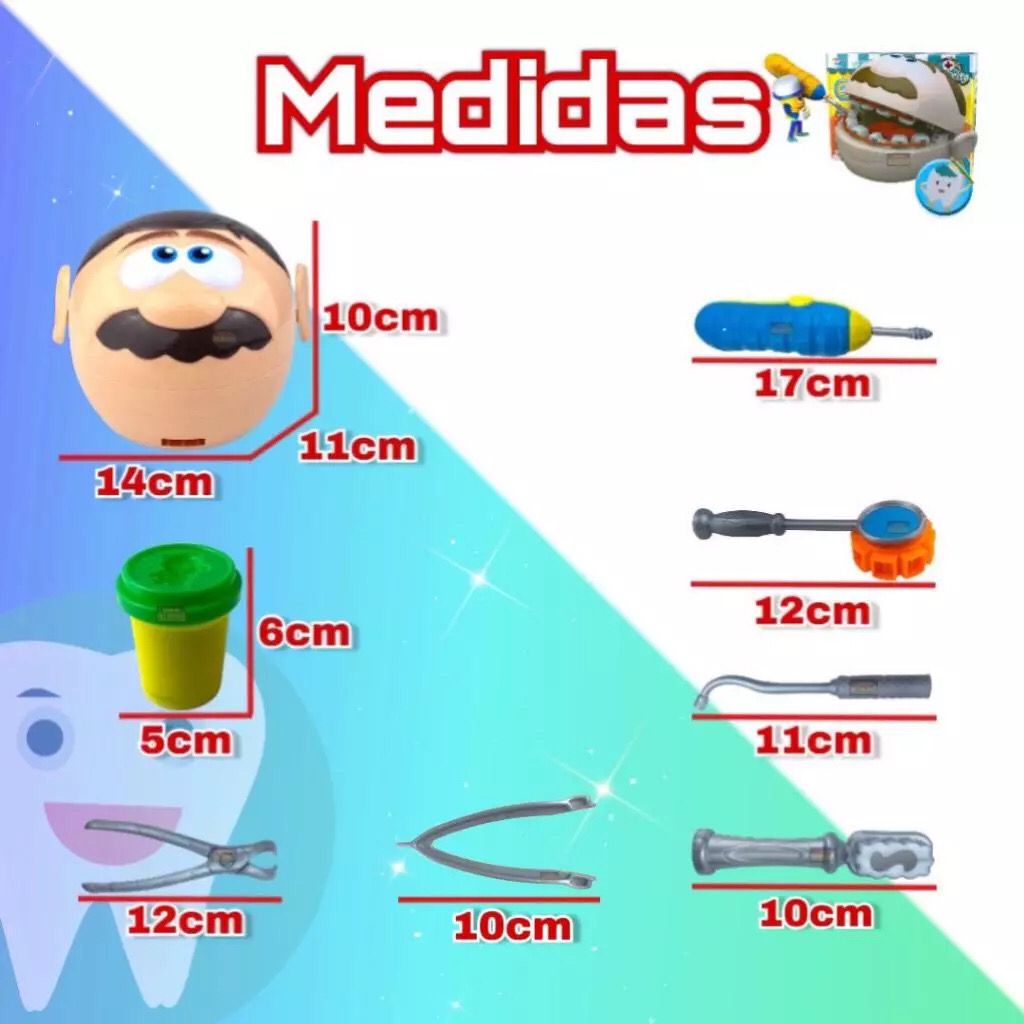 Brinquedo Infantil Maleta Grande Dentista Com Boca