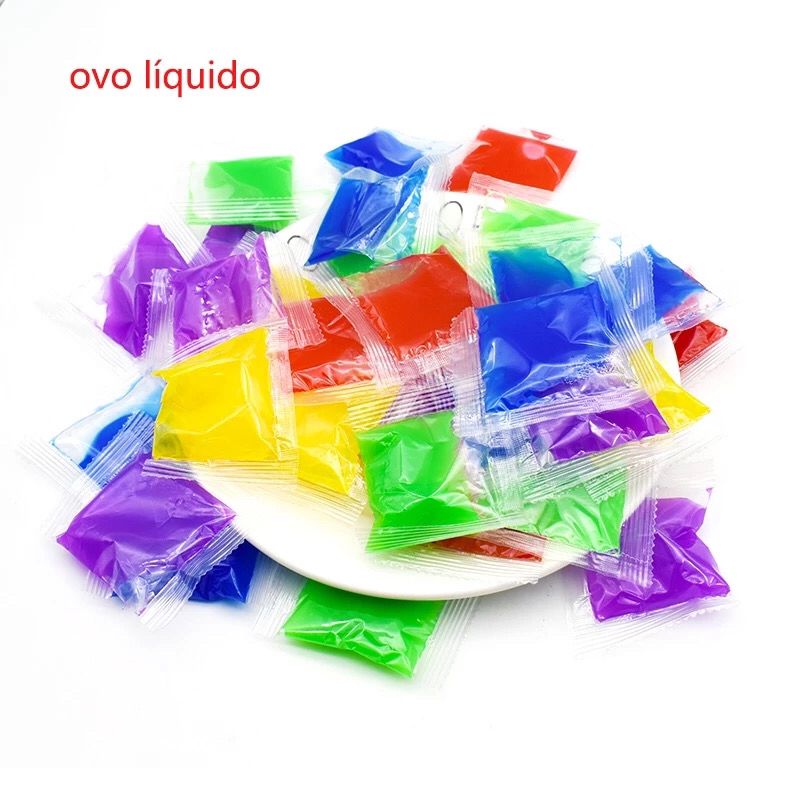Ovo Gema Slime Godetama Ovinho Come e Vomita Meleca Engraçado Pegadinha Anti stress Fidget Cores Sortidas