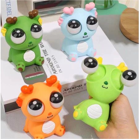 Brinquedo Dragão e Capivara, Olhos Grandes e Fofos