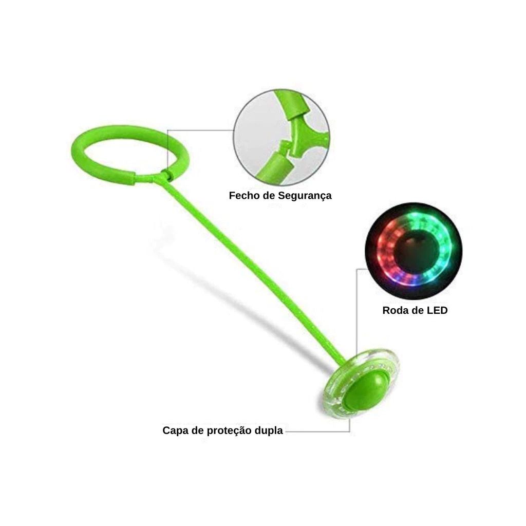 Pula Corda Giratório Com Led Brinquedo Infantil Gira Pula Corda LED Pisca/Pisca