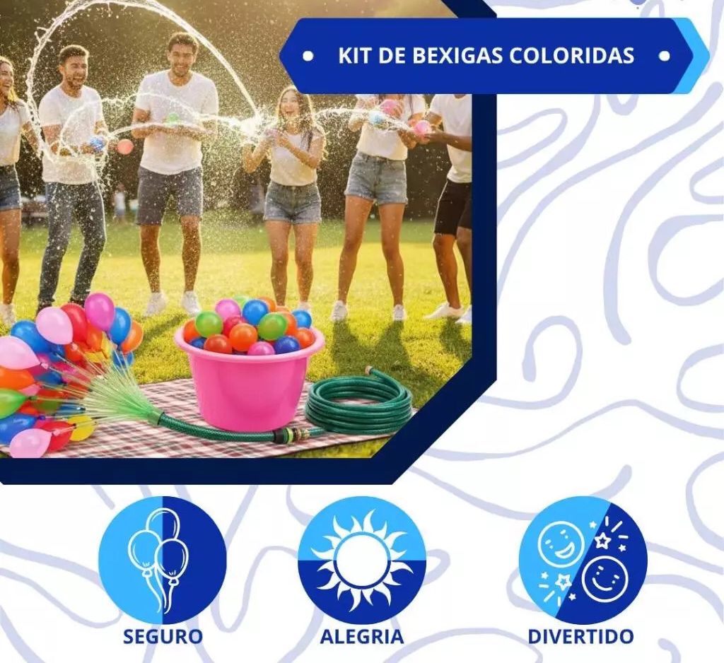 Kit Balão De Água - Guerra De Bexiga - Splash Ball