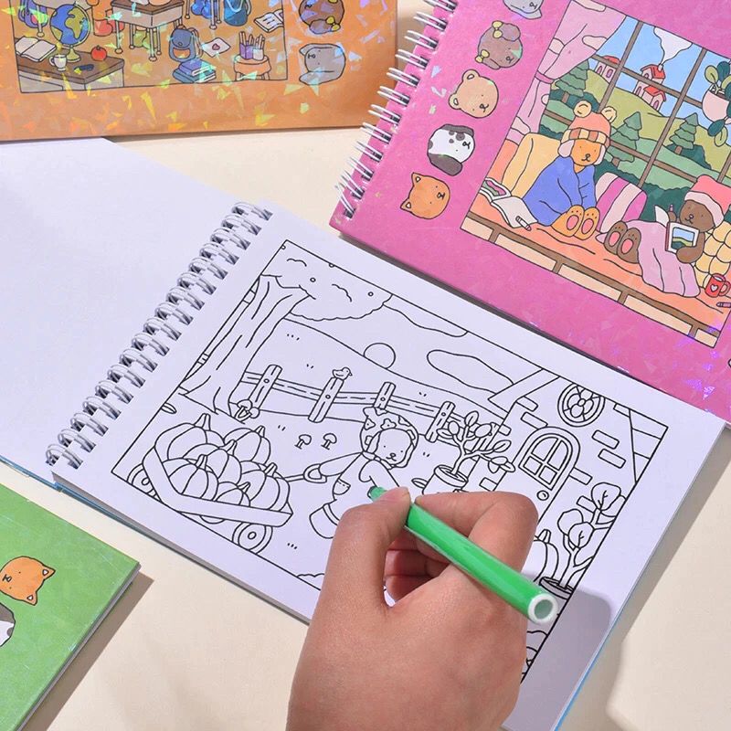 Livro de Colorir 50 Folhas Caderno de Desenho Pintura