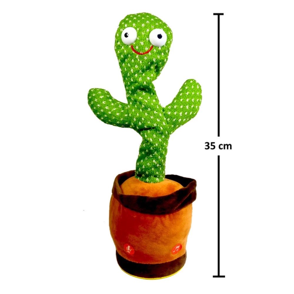 Brinquedo Educativo Infantil Cacto dançante c/ som luz Recarregável