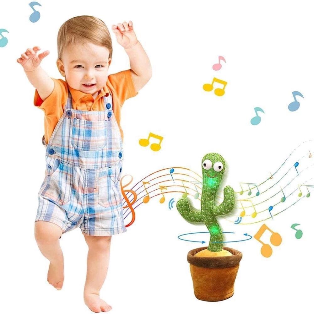 Brinquedo Educativo Infantil Cacto dançante c/ som luz Recarregável