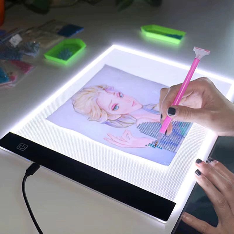 Mesa De Led Luz Branco Desenho Transposição A4 Profissional