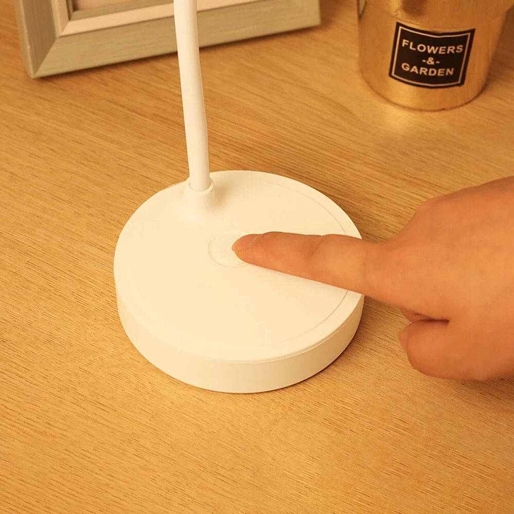 Luminária Abajur de Mesa LED Luz Recarregável Touch Haste Flexível Lâmpada De Estudo Sem Fio