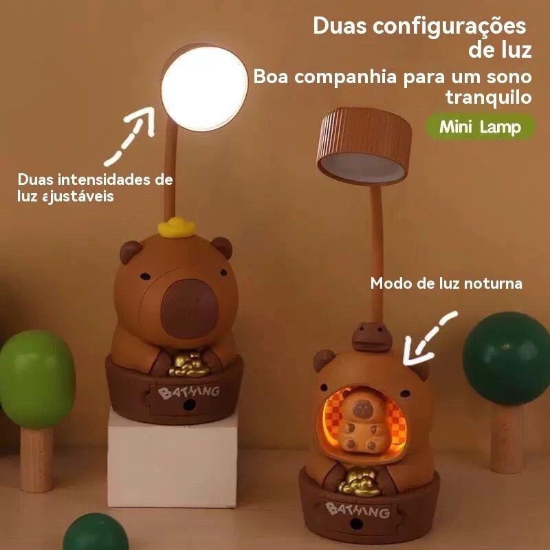 Mini Lamp Capivara – Luz suave para noites tranquilas