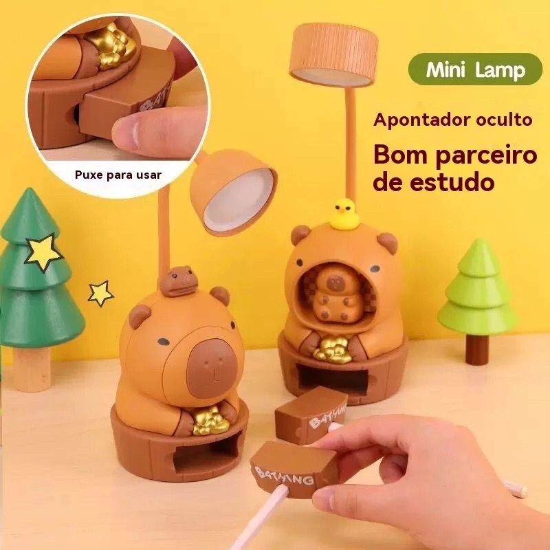 Mini Lamp Capivara – Luz suave para noites tranquilas