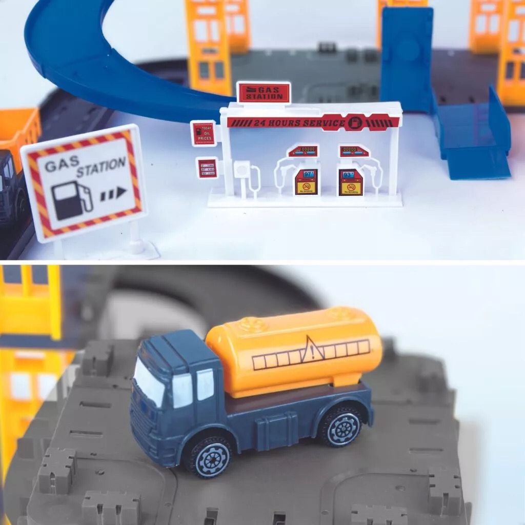 Pista de Carrinhos de Construção Brinquedo Infantil Corrida