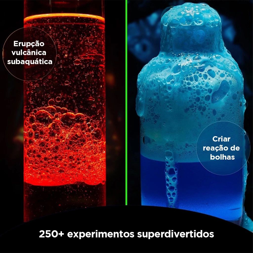 Conjunto de 135 Experimentos Científicos para Crianças 6 anos +