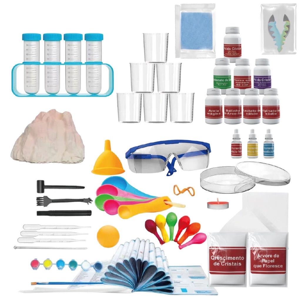 Conjunto de 135 Experimentos Científicos para Crianças 6 anos +