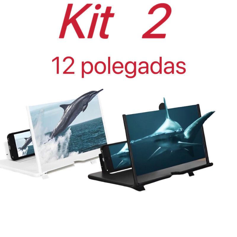 Kit 2 Amplificador De Imagem Tela Telefone Celular Amplificador De Imagem Tela Ultra Clara Luz Anti-Azul