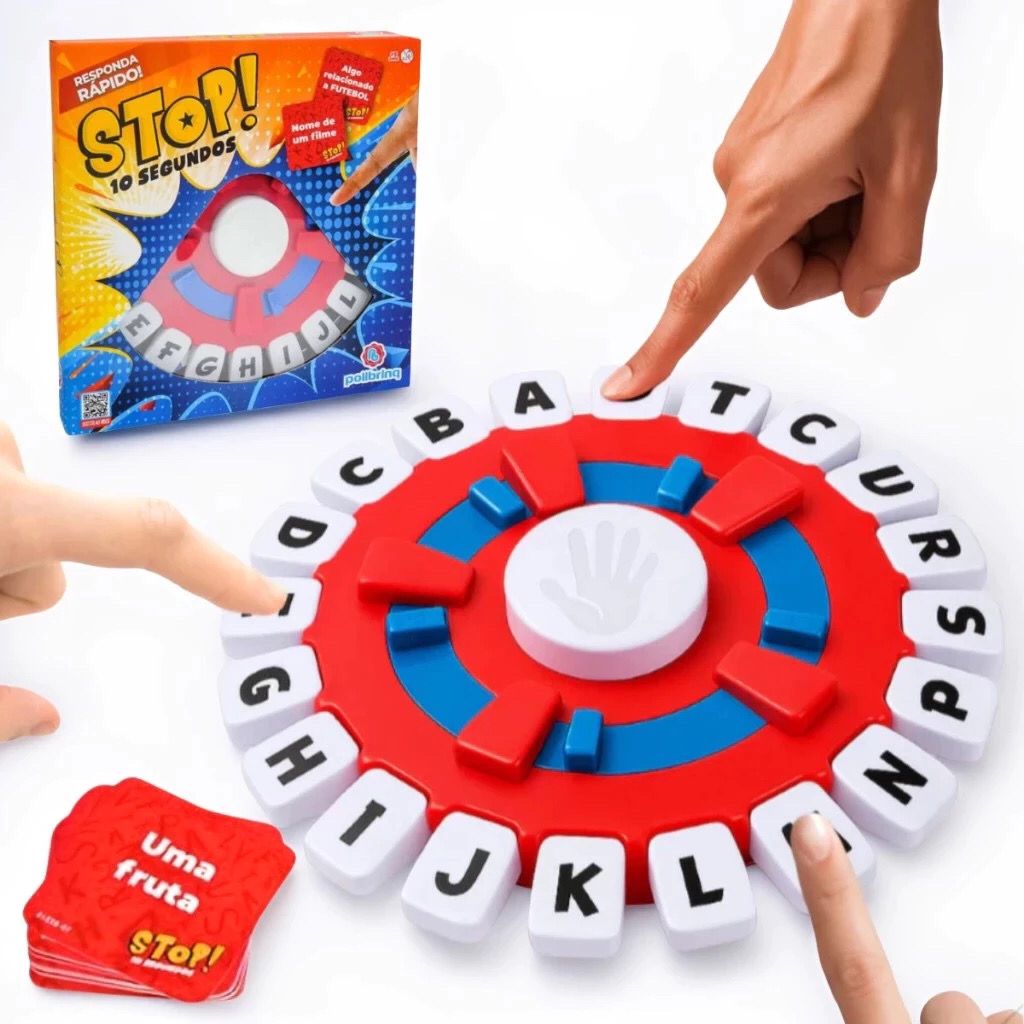 Jogo Tabuleiro EM PORTUGUÊS 10 Segundos Tapalavras Educativo Interativo