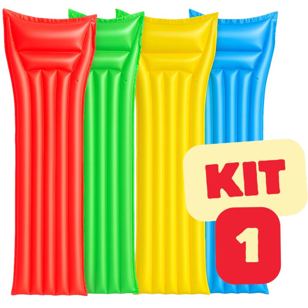 Kit 3 Boia Colchão Piscina Inflável Flutuante Bronzeador Liso Grande 1.83m Resistente Adulto Piscina Praia