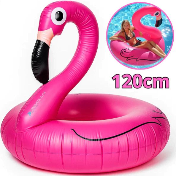 Boia Inflável Flamingo Unicórnio Grande Rosa 120cm Blogueira Donuts Inflável Praia Piscina Parque Aquático