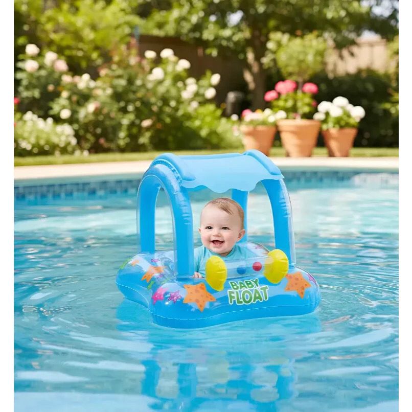 Bóia Infantil Para Bebê Protege Do Sol Praia Piscina