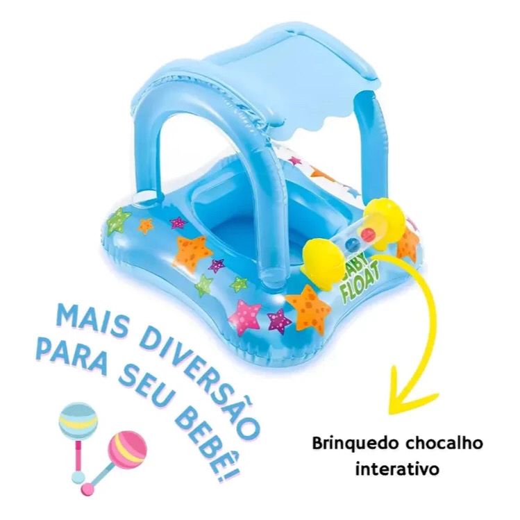 Bóia Infantil Para Bebê Protege Do Sol Praia Piscina