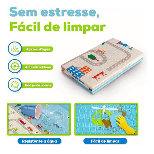 Tapete de Atividades Térmico Infantil Emborrachado Educativo Bebê Crianças Tatame Dobrável Estampas