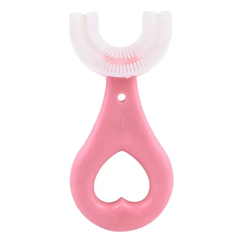 Escova De Dentes Infantil dental Em Forma De U 360 ° De Silicone Macio Para Crianças Limpeza Oral Dentária