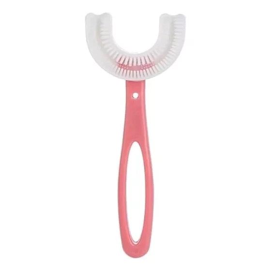 Escova De Dentes Infantil dental Em Forma De U 360 ° De Silicone Macio Para Crianças Limpeza Oral Dentária