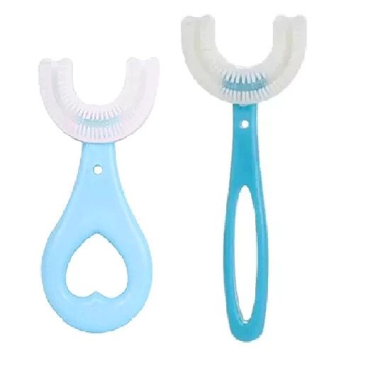 Escova De Dentes Infantil dental Em Forma De U 360 ° De Silicone Macio Para Crianças Limpeza Oral Dentária