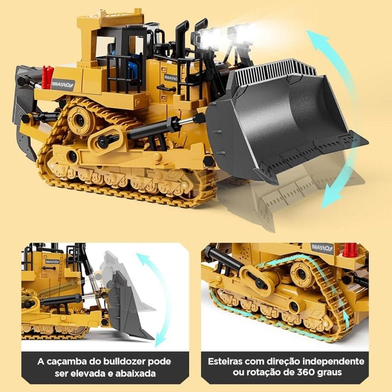 Brinquedos de veículo de engenharia de controle remoto Presente 6 anos + caminhão de descarga Picadeira