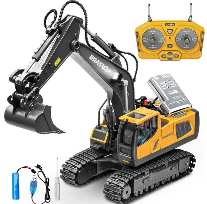 Brinquedos de veículo de engenharia de controle remoto Presente 6 anos + caminhão de descarga Picadeira