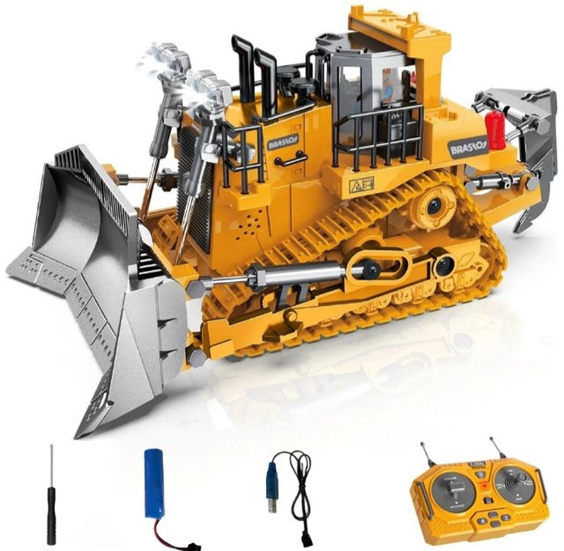 Brinquedos de veículo de engenharia de controle remoto Presente 6 anos + caminhão de descarga Picadeira