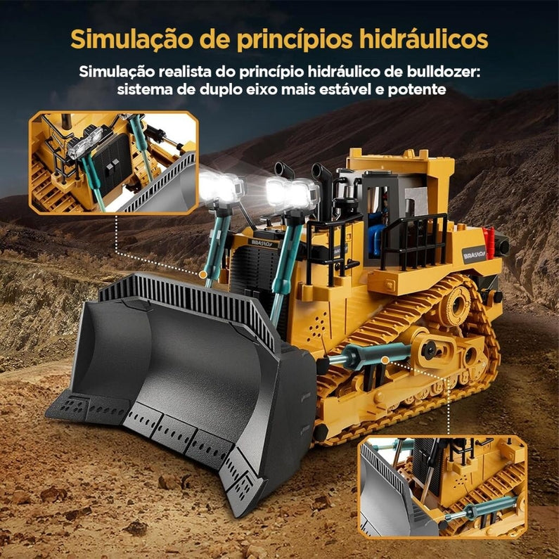 Brinquedos de veículo de engenharia de controle remoto Presente 6 anos + caminhão de descarga Picadeira