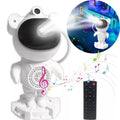 Luminaria Projetor De Luz Astronauta Lua Bluetooth Alto Falante Galaxy