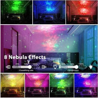 Luminaria Projetor De Luz Astronauta Lua Bluetooth Alto Falante Galaxy