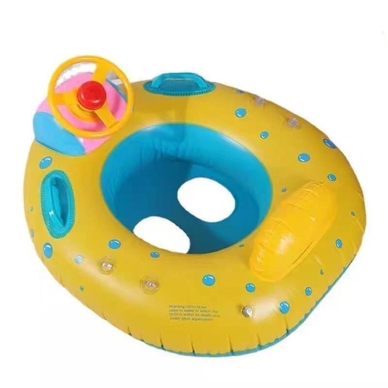 Boia Bote Com Cobertura e Assento Inflavel Para Piscina Bebe