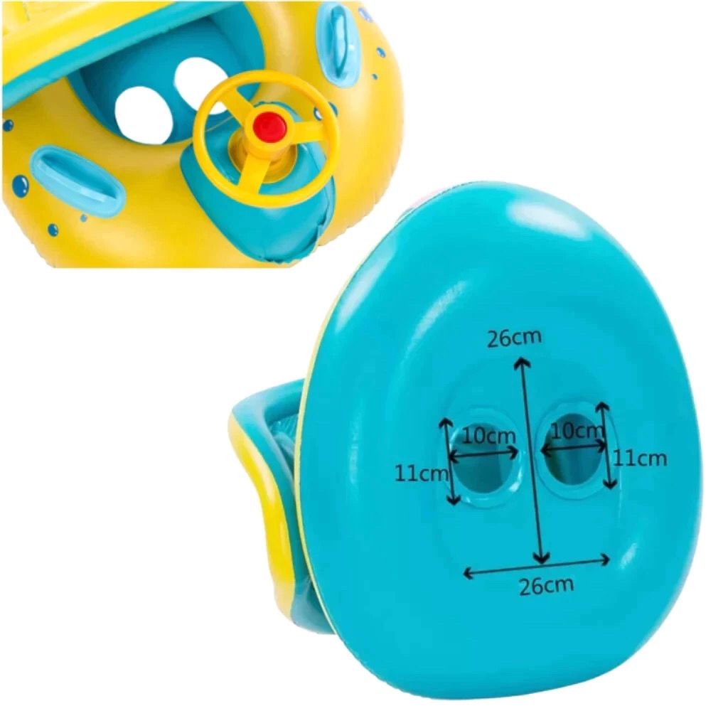 Boia Bote Com Cobertura e Assento Inflavel Para Piscina Bebe