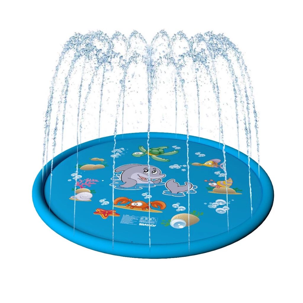 Piscina Inflável Impressa Splash Pad Sprinkler Esteira Aspersor 170cm