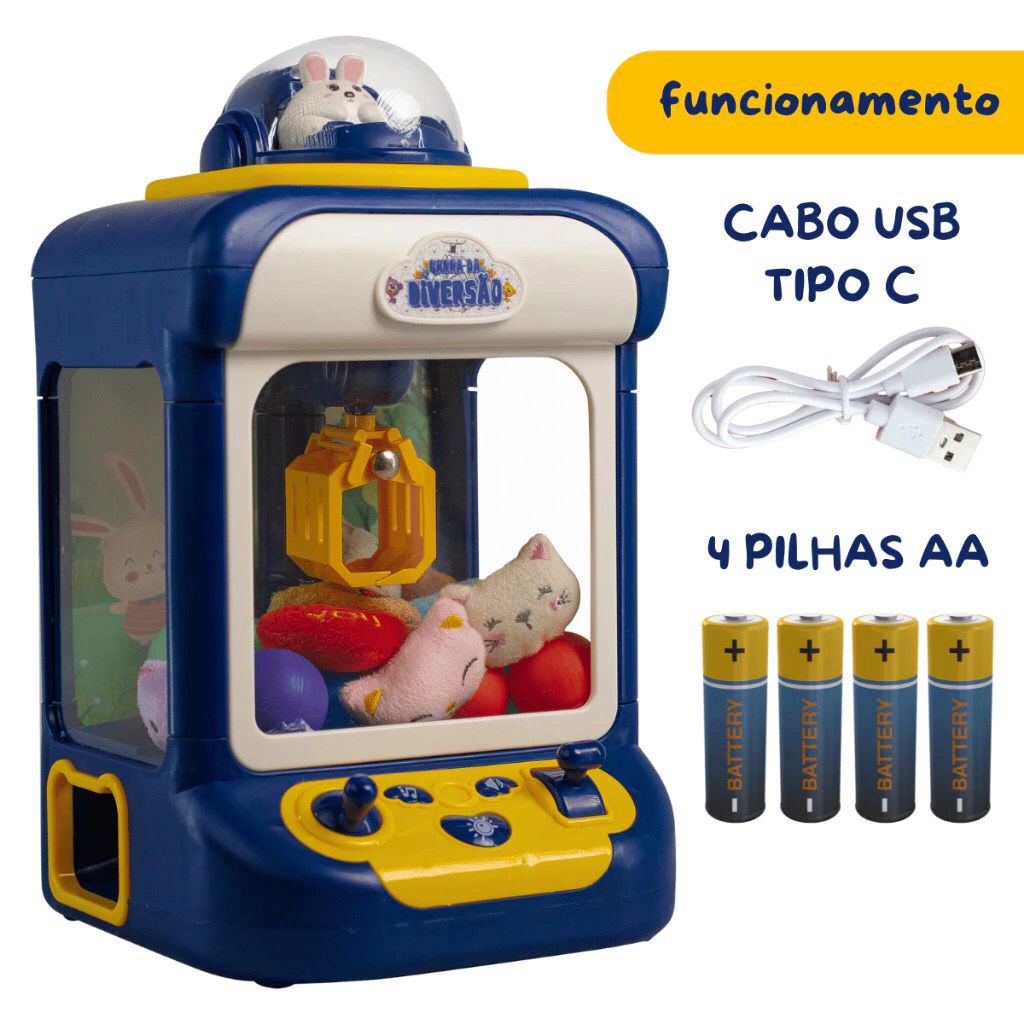 Máquina de Diversão Pega Ursinho