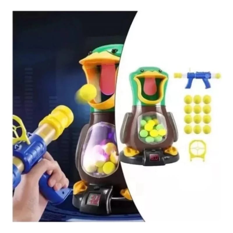 Duck Pato Ball Faminto Brinquedo Mira Tiro Ao Com Bolinhas