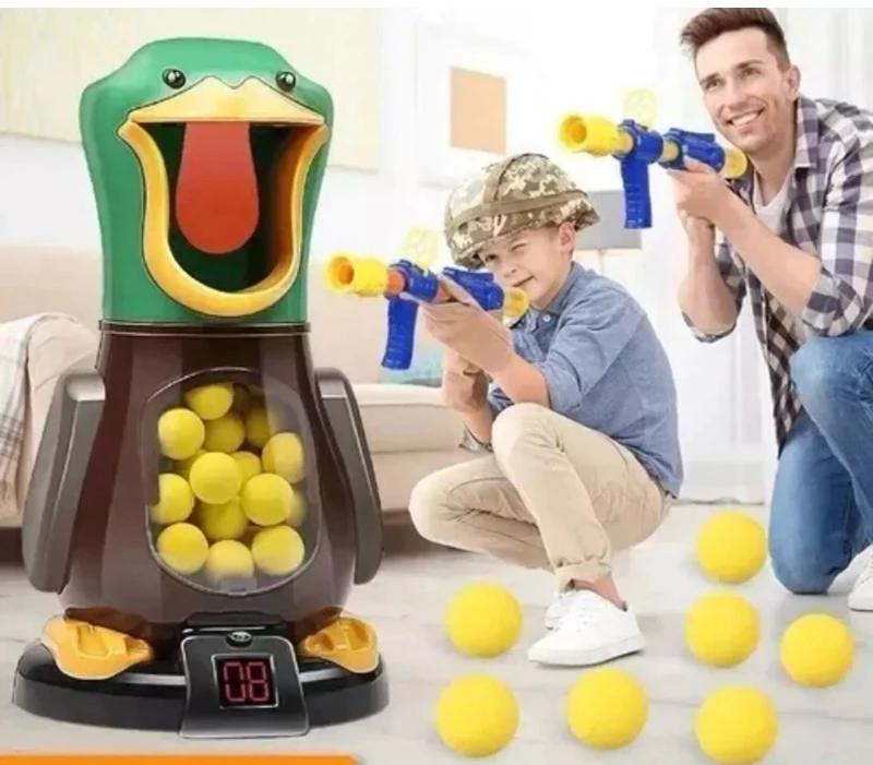 Duck Pato Ball Faminto Brinquedo Mira Tiro Ao Com Bolinhas