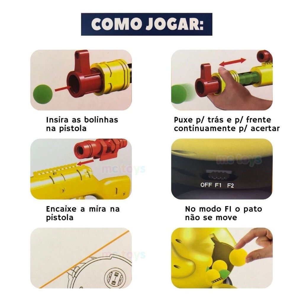 Duck Pato Ball Faminto Brinquedo Mira Tiro Ao Com Bolinhas
