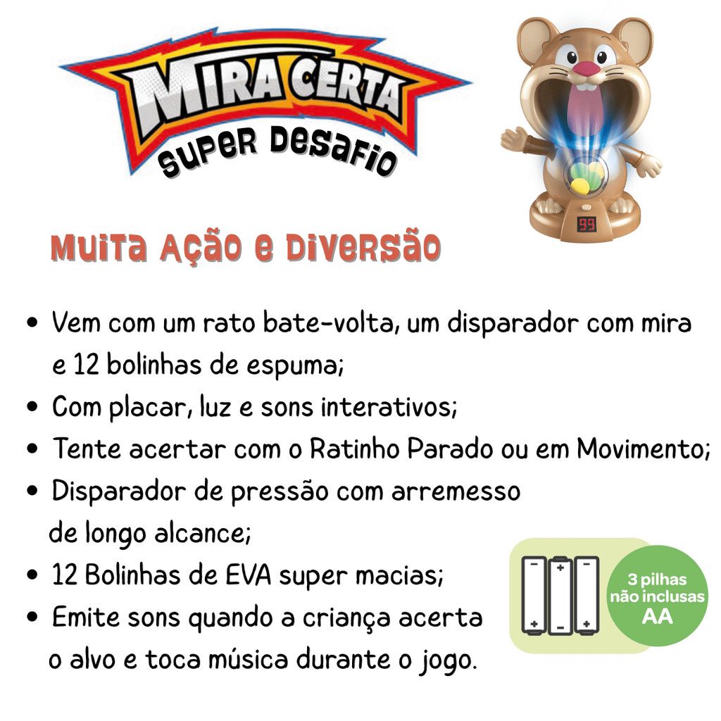 Duck Pato Ball Faminto Brinquedo Mira Tiro Ao Com Bolinhas